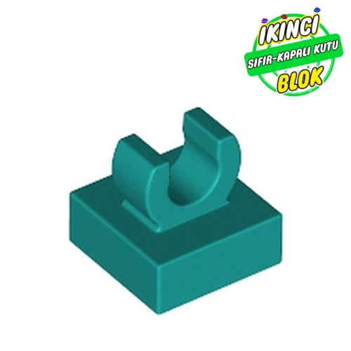 LEGO® 1 x 1 Modifiye Üst Bağlantılı Plaka Koyu Turkuaz Sıfır