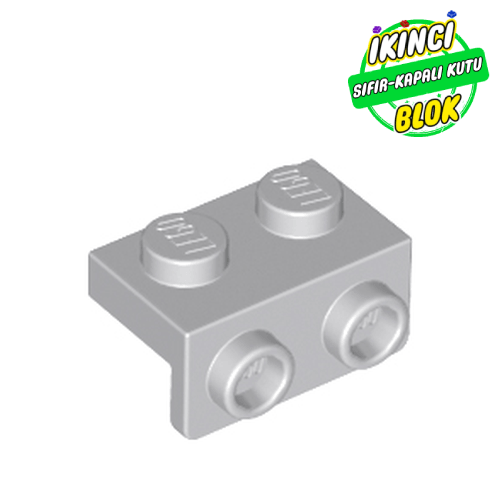 LEGO® 1 x 2 ve 1 x 2 Braket Açık Mavimsi Gri Sıfır