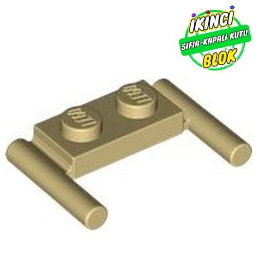 LEGO® Plate Special 1 x 2 with Handles [Flat Ends / Low Attachment] Bej Sıfır