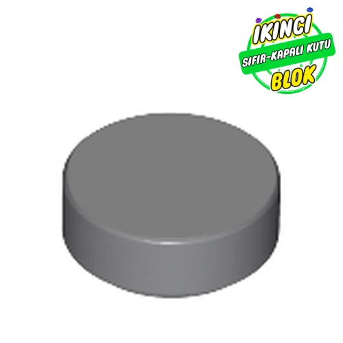 LEGO® Tile Round 1 x 1 Koyu Mavimsi Gri Sıfır