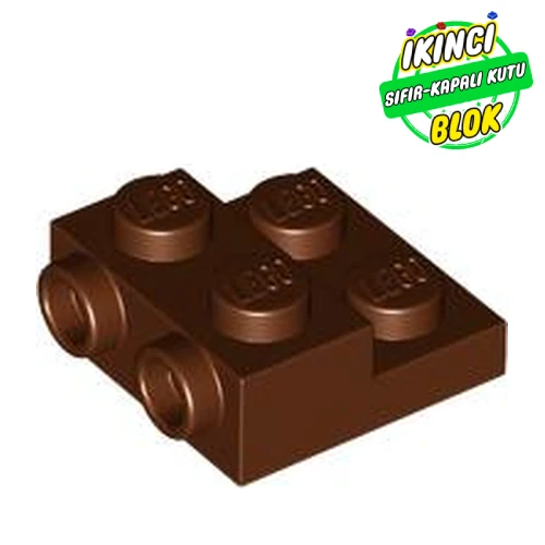 LEGO® Plate Special 2 x 2 x 2/3 with Two Studs On Side and Two Raised - Updated Version Kırmızımsı Kahverengi Sıfır