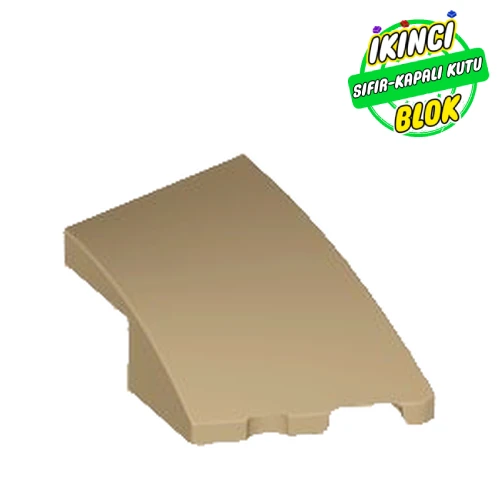 LEGO® Slope Curved 3 x 2 with Stud Notch Right Koyu Bej Sıfır