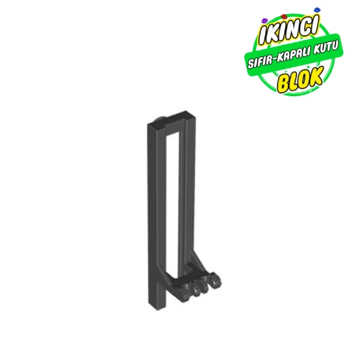 LEGO® Forklift Mast Wide 1 x 2 Hinge Plate Locking with Rubber Belt Holder Siyah Sıfır