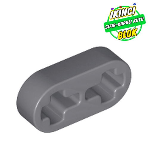 LEGO® 1 x 2 Aks Girişli Liftarm İnce Koyu Mavimsi Gri Sıfır