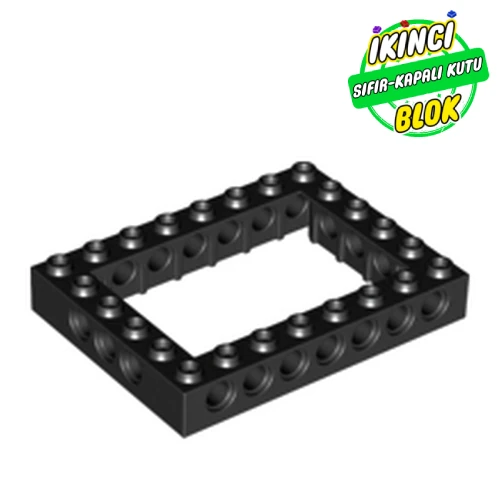 LEGO® 6 x 8 Ortası Boş Technic Tuğla Siyah Sıfır