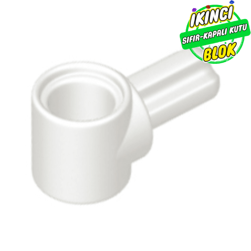 LEGO® 1L dişli çıkışlı Pin Bağlayıcısı Beyaz Sıfır