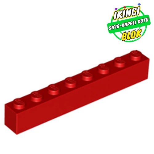 LEGO® Brick 1 x 8 Kırmızı Sıfır