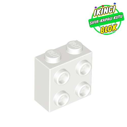 LEGO® 1 x 2 x 1 2/3 Yan Studlu Tuğla Beyaz Sıfır