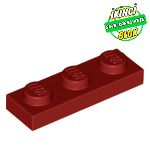 LEGO® Plate 1 x 3 Koyu Kırmızı Sıfır