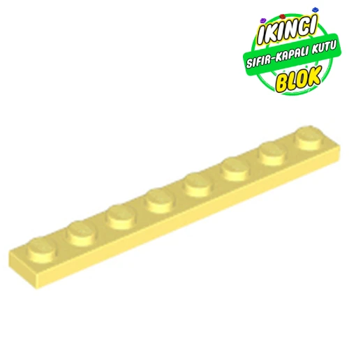 LEGO® Plate 1 x 8 Parlak Açık Sarı Sıfır