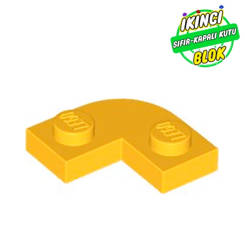LEGO® Plate Round Corner 2 x 2 with 1 x 1 Cutout Parlak Açık Turuncu Sıfır