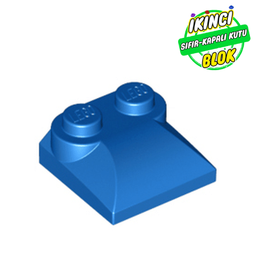 LEGO® 2 x 2 x 2/3 Kavisli Köşeli 2 Studlı Eğimli Parça Mavi Sıfır