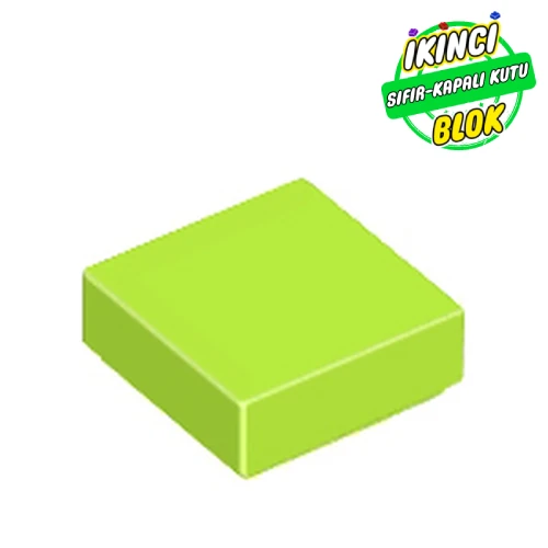 LEGO® Tile 1 x 1 with Groove Limon Yeşili Sıfır