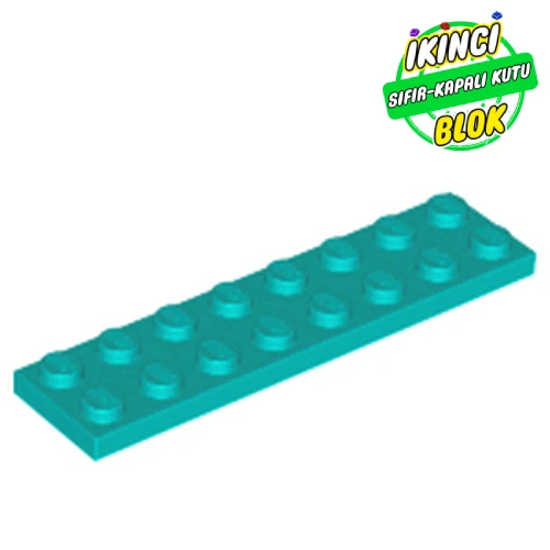 LEGO® Plate 2 x 8 Koyu Turkuaz Sıfır