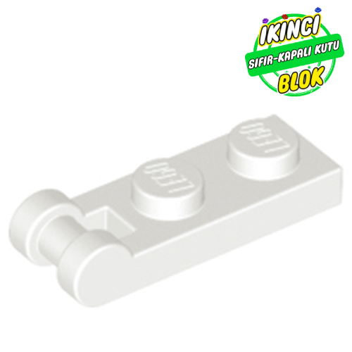 LEGO® 1 x 2 Bar Bağlantılı Modifiye Plaka Beyaz Sıfır