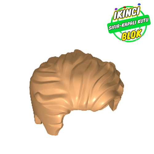 LEGO® Sola Taranmış, Dağınık, Hafif V Alınlı ve Kısa Favorili Saç Orta Karamel Sıfır