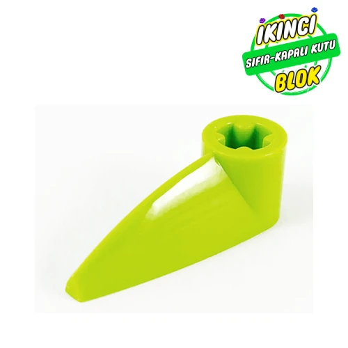 LEGO® Technic Tooth 1 x 3 with Axle Hole [Rounded Underside] Limon Yeşili Sıfır