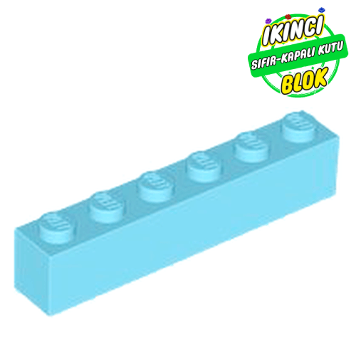 LEGO® 1 x 6 Tuğla Orta Azur Sıfır