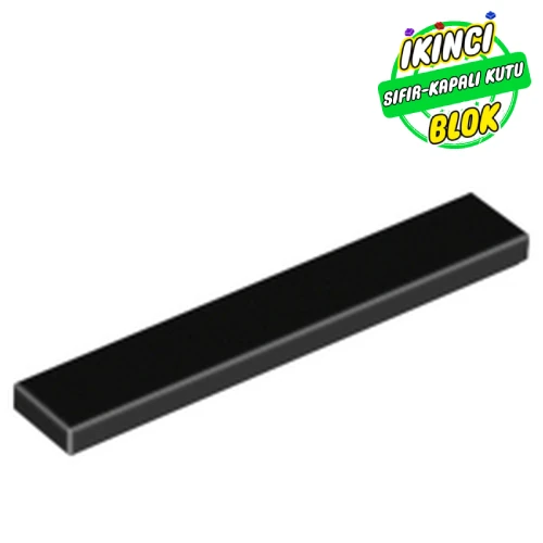 LEGO® Tile 1 x 6 with Groove Siyah Sıfır