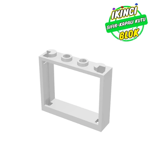 LEGO® Window 1 x 4 x 3 without Shutter Tabs Beyaz Sıfır