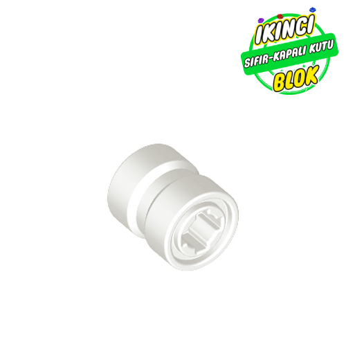 LEGO® 8mm x 9mm İnce Uzun Jant Aks Girişli Beyaz Sıfır