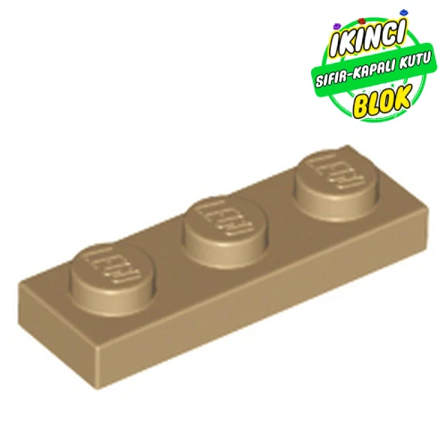 LEGO® Plate 1 x 3 Koyu Bej Sıfır