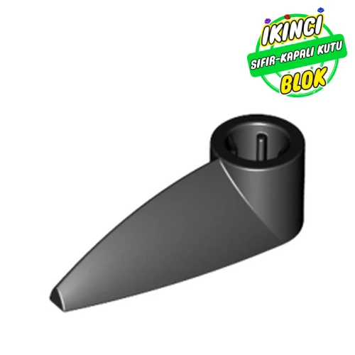 LEGO® Technic Tooth 1 x 3 with Axle Hole [Rounded Underside] Siyah Sıfır