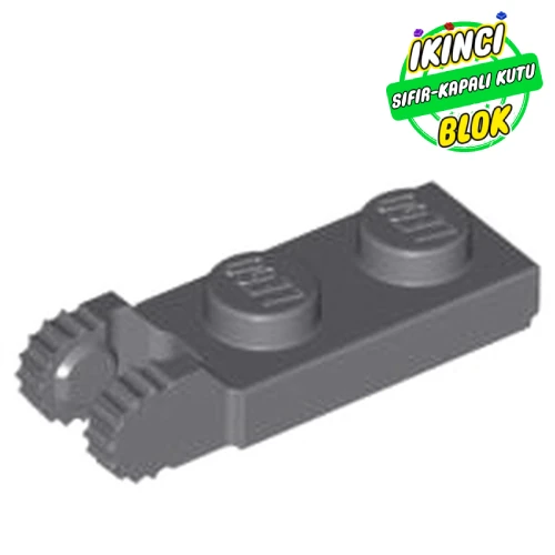 LEGO® 1 x 2 Kilitli Destekli Menteşe Plaka Koyu Mavimsi Gri Sıfır