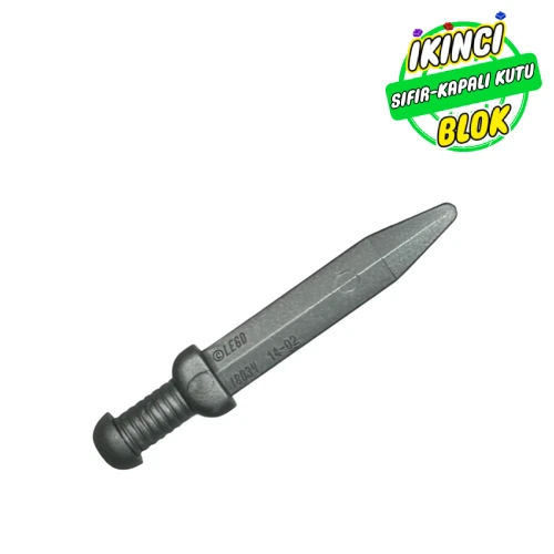 LEGO® Weapon Sword with Thick Crossguard (Roman Gladius) Mat Gümüş Sıfır