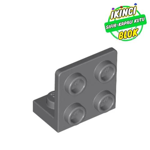 LEGO® 1 x 2 ve 2 x 2 Ters yönlü Bağlantı Koyu Mavimsi Gri Sıfır