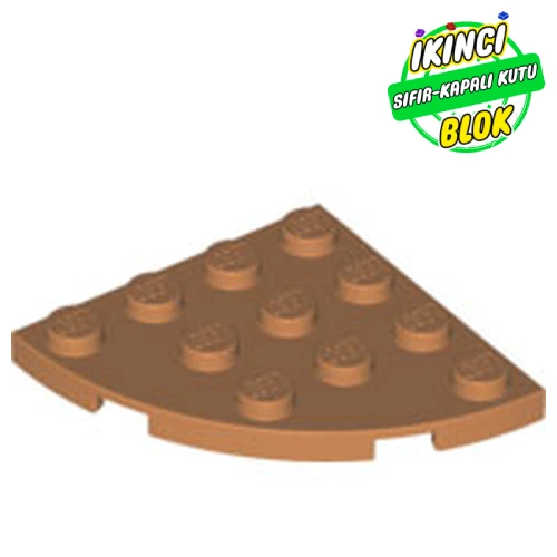 LEGO® Plate Round Corner 4 x 4 Orta Nugat Sıfır