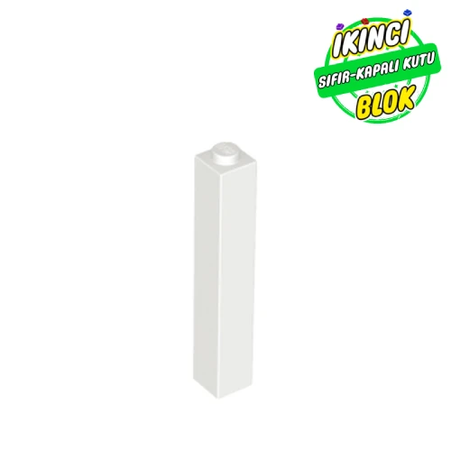 LEGO® Brick 1 x 1 x 5 with Solid Stud Beyaz Sıfır