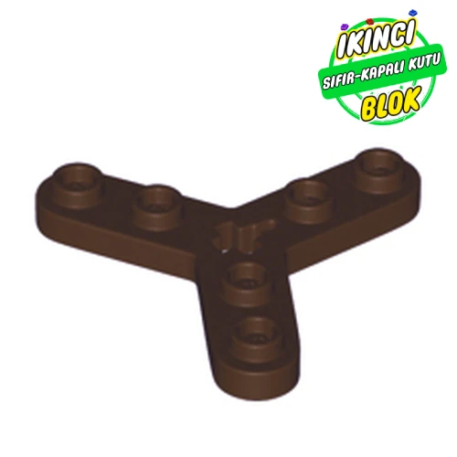 LEGO® Technic Plate Rotor 3 Blade with Smooth Ends and 6 Studs (Propeller) Koyu Kahverengi Sıfır
