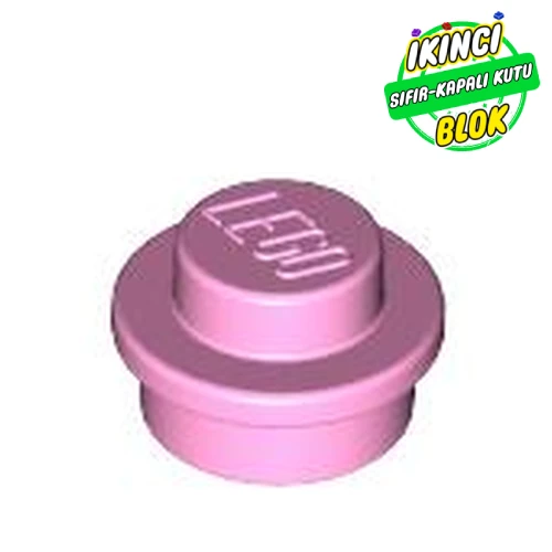 LEGO® Plate Round 1 x 1 with Solid Stud Parlak Pembe Sıfır