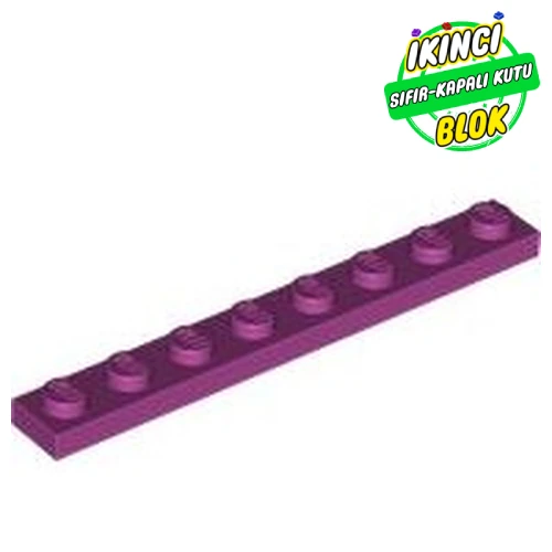 LEGO® Plate 1 x 8 Macenta Sıfır