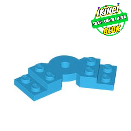 LEGO® Plate Angled 2 x 2 with Step and Hole in Center Koyu Azur Sıfır