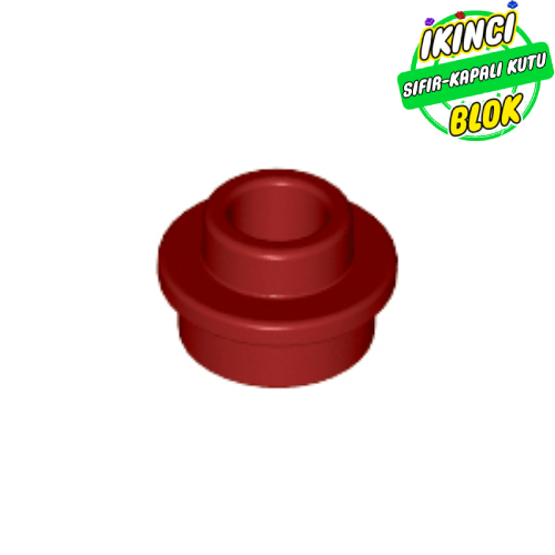 LEGO® 1 x 1 Kavisli Plaka Açık Stud Koyu Kırmızı Sıfır