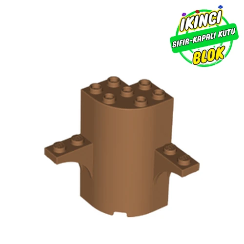 LEGO® Panel 3 x 3 x 5 Quarter Round with 2 1 x 2 Arches (Tree) Orta Nugat Sıfır