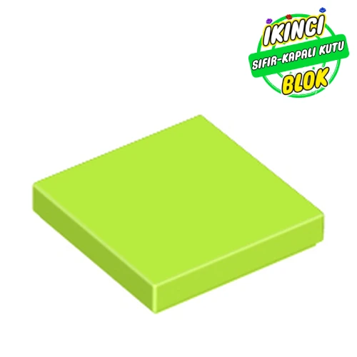 LEGO® Tile 2 x 2 with Groove Limon Yeşili Sıfır
