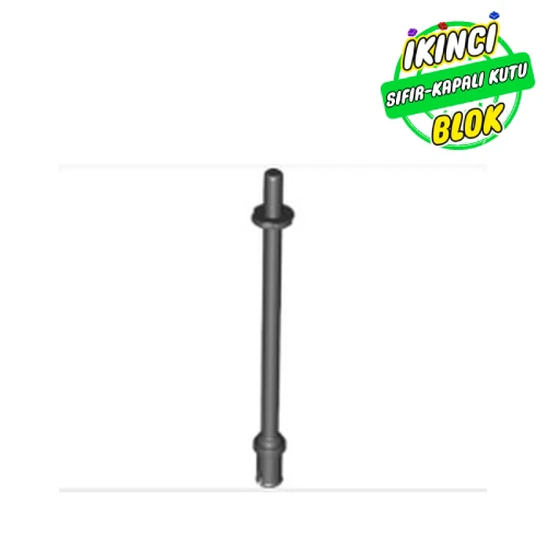 LEGO® Bar 8L - Two Stop Rings / One Pin, Technic Figure Ski Pole [Flat End] Siyah Sıfır