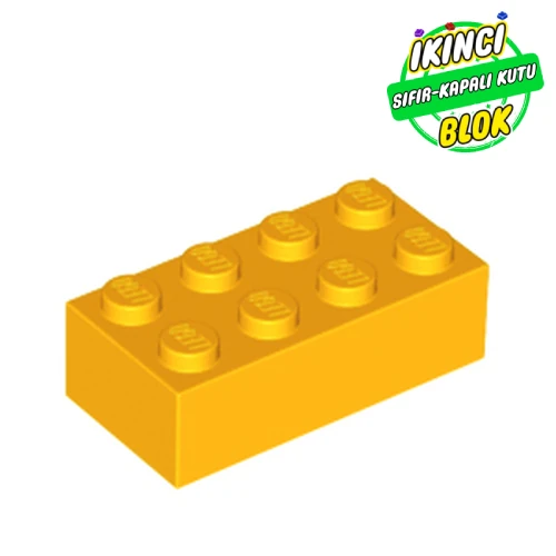 LEGO® 2 x 4 Tuğla Parlak Açık Turuncu Sıfır