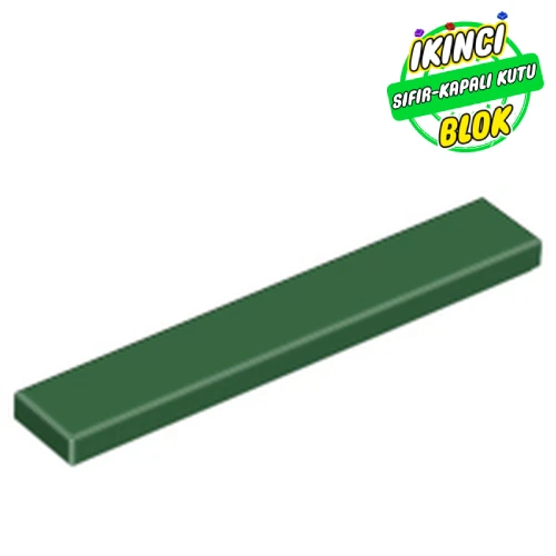 LEGO® Tile 1 x 6 with Groove Koyu Yeşil Sıfır