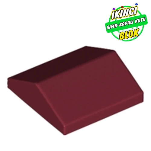 LEGO® Slope 33° 2 x 2 Double Koyu Kırmızı Sıfır