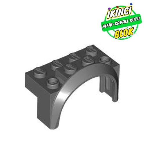 LEGO® Wheel Arch, Mudguard 4 x 2 x 2 1/2 Koyu Mavimsi Gri Sıfır