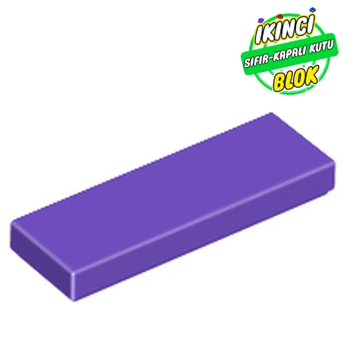LEGO® Tile 1 x 3 Koyu Mor Sıfır