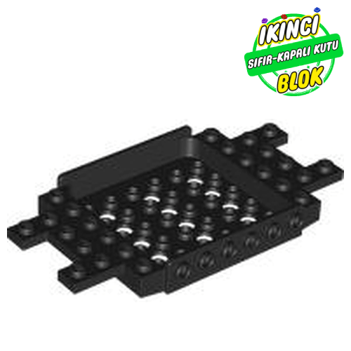LEGO® 6 x 12 x 1 ve 5 x 6 Boş Merkezli Gövde Siyah Sıfır