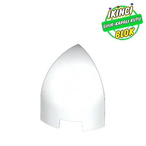 LEGO® Brick Round Curved 1 x 1 x 1 1/3 Quarter Dome Beyaz Sıfır