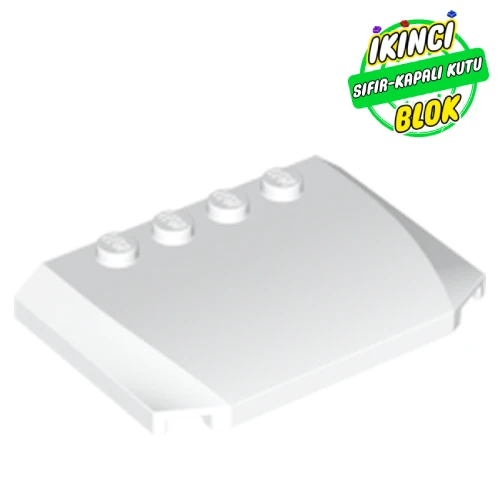 LEGO® 4 x 6 x 2/3 Kaput Beyaz Sıfır