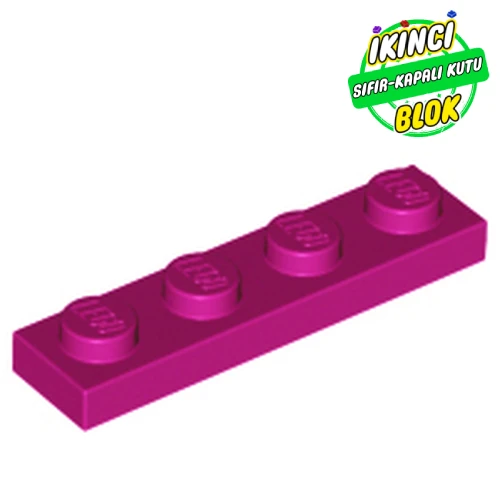 LEGO® Plate 1 x 4 Macenta Sıfır