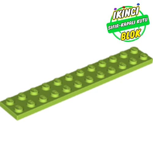 LEGO® Plate 2 x 12 Limon Yeşili Sıfır